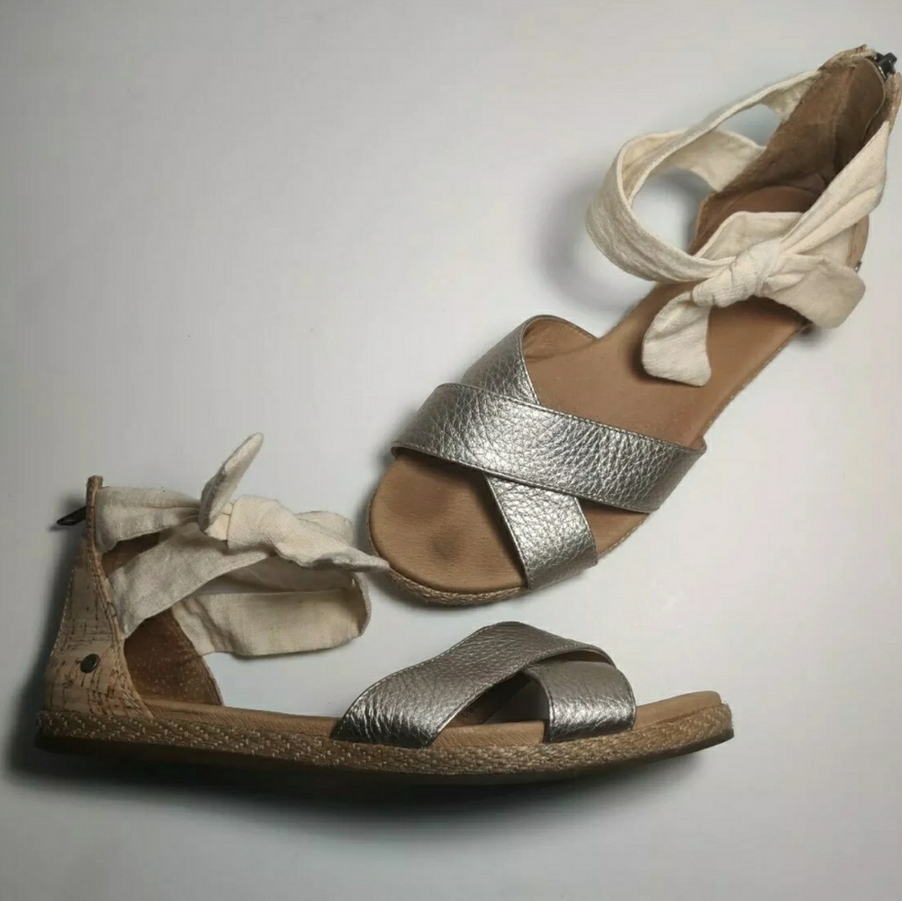 UGG Women's Casual Sandals Back Zip Side Straps 6